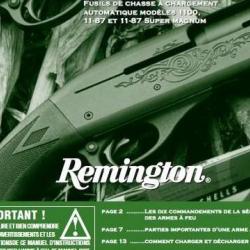 Mode d'emploi en Français Remington 1100 et 1187