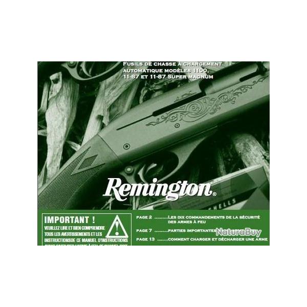 Mode d'emploi en Franais Remington 1100 et 1187