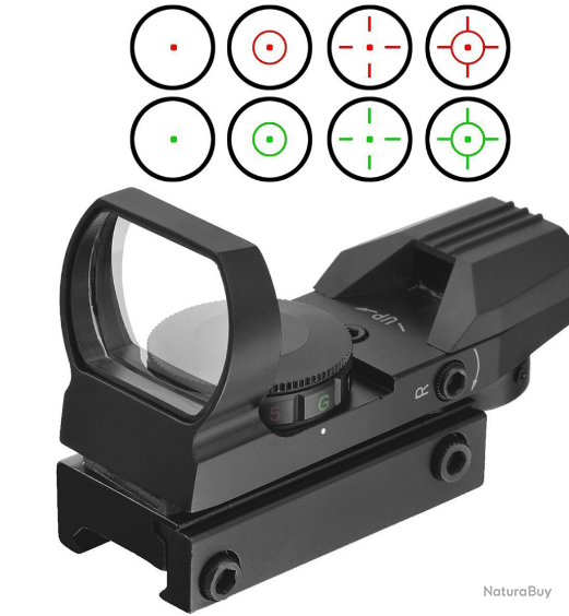 Viseur point rouge holographique rouge vert pour rail 11 mm - Points rouges  de tir et tactique (11291394)