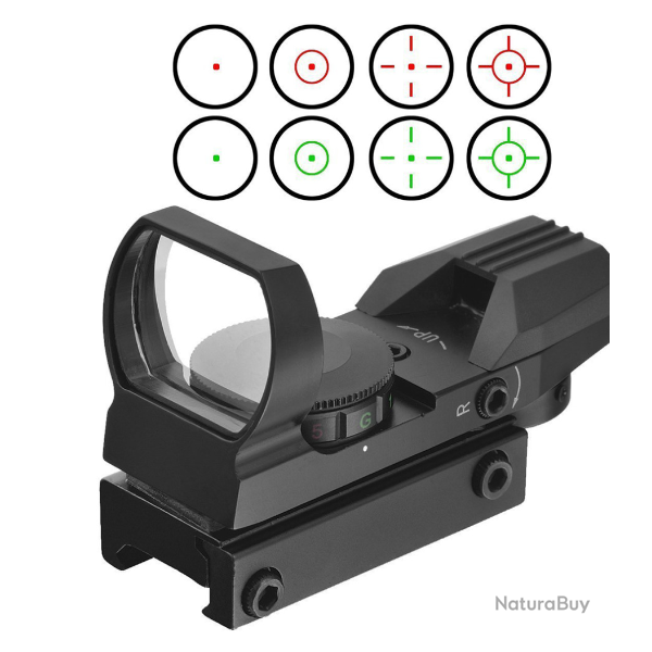 Viseur point rouge holographique rouge vert pour rail 11 mm