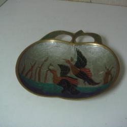 ancien vide poche laiton 13,5 cm x 13,5 cm
