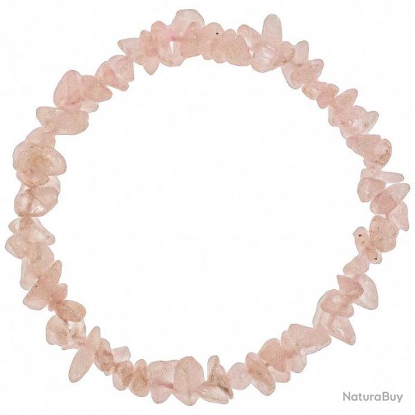 Bracelet en quartz rose - perles baroques