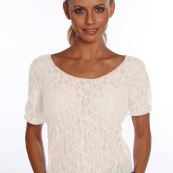 Tee shirt anti transpirant femme dentelle. Kleinert s Blanc