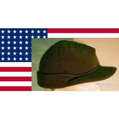 US WW2 GI'S DODGE GMC Casquette en laine JEEP CAP BEANIE taille Large size 
