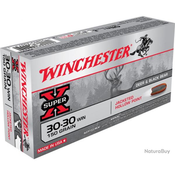 20 Munitions WINCHESTER cal 30-30 Win 150gr Hollow Point
