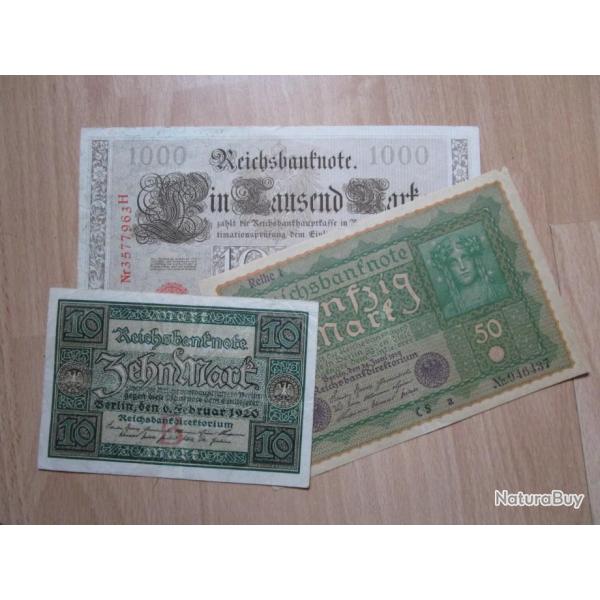 Billets de banque Allemagne (lot/4)