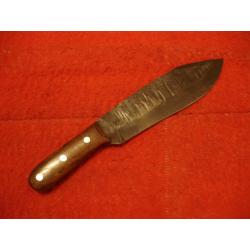 Gros couteau Artisanal  lame acier forgé de 20.3 cm + étui