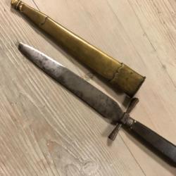 Dague de chasse couteau poignard ancien XIXeme ww1 tranché épée
