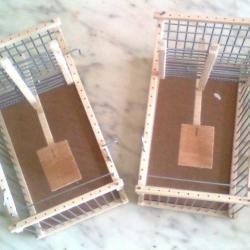 Deux Petites cages à trébuchet / cage de transport