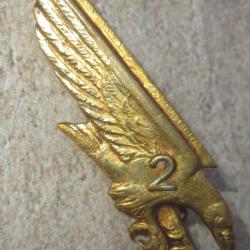 2° Brigade Parachutiste, métal doré, dos guilloché