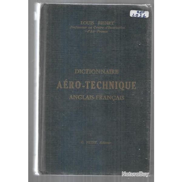 dictionnaire aro technique anglais franais de louis henry  air france