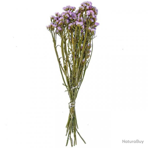 Bouquet de fleurs sches statice sinuata lilas clair - 45 cm