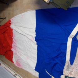 Très Grand drapeau Français Militaire ( MARINE )  années 50/60