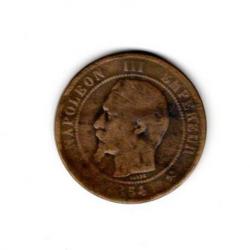 Pièce de Monnaie  France  10 centimes NAPOLEON III 1854 ROUEN