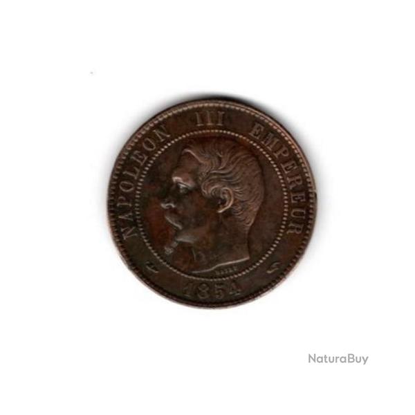 Pice de Monnaie  France  10 centimes NAPOLEON III 1854 PARIS