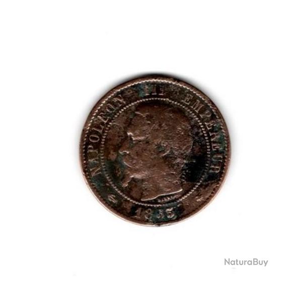 Pice de Monnaie  France  10 centimes NAPOLEON III 1855 STRASBOURG
