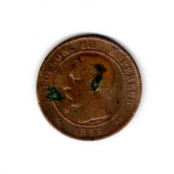 Pièce de Monnaie  France  10 centimes NAPOLEON III 1855 LYON