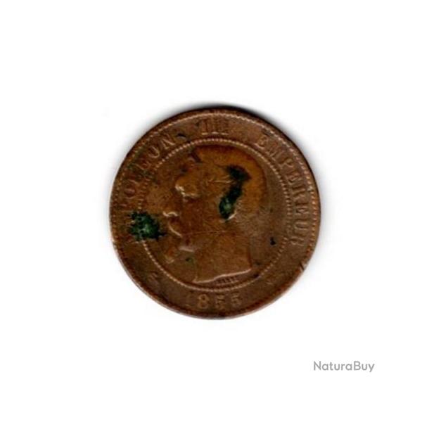 Pice de Monnaie  France  10 centimes NAPOLEON III 1855 LYON