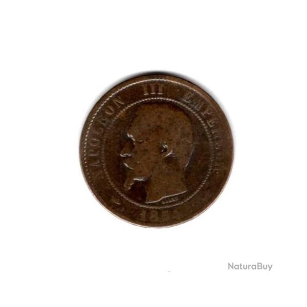 Pice de Monnaie  France  10 centimes NAPOLEON III 1854 LILLE