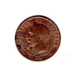 Pièce de Monnaie  France  10 centimes NAPOLEON III 1862 PARIS