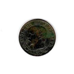 PIECE DE MONNAIE FRANCE  CINQ CENTIMES NAPOLEON III 1854 STRASBOURG