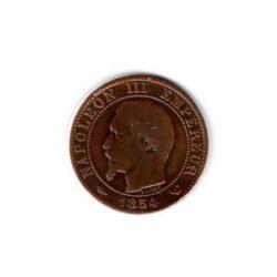 PIECE DE MONNAIE FRANCE  CINQ CENTIMES NAPOLEON III 1854 LILLE