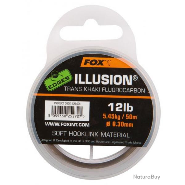 Fluorocarbone 50m Illusion Soft hooklink Khaki Fox 16