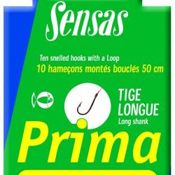 Hameçons montes prima tige longue Sensas 16 / D 0.12mm