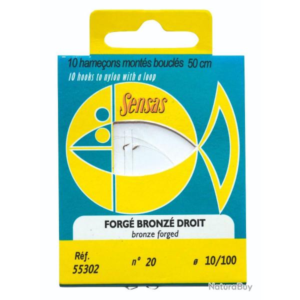 Hameons montes forge bronze droit Sensas 14 / D 0.16mm