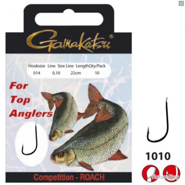 Hamecons montes Competition Roach Gamakatsu 18 / D 0.08mm