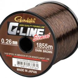 Nylon G-line Element Brown Gamakatsu 0.24mm / 4.10kg / 2270m