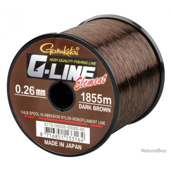 Nylon G-line Element Brown Gamakatsu 0.26mm / 5.00kg / 1855m