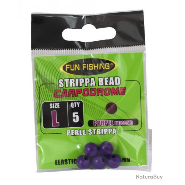 Perle strippa violet 8mm x5 Fun fishing