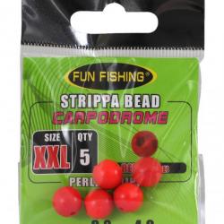 Perle strippa rouge 10mm x5 Fun fishing
