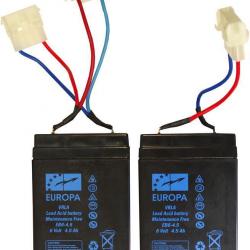 Anatec jeu de 2 batteries au plomb 6v/5a