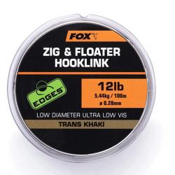 Nylon Fox Edges Zig & floater hooklink - 100m 0.28mm / 12lb