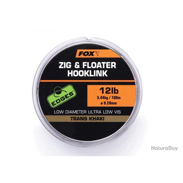 Nylon Fox Edges Zig & floater hooklink - 100m 0.28mm / 12lb