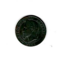 PIECE DE MONNAIE FRANCE  CINQ CENTIMES NAPOLEON III 1862 PARIS