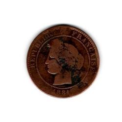PIECE DE MONNAIE FRANCE  10 CENTIMES CERES 1881 PARIS