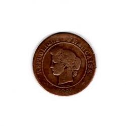 PIECE DE MONNAIE FRANCE  5 CENTIMES CERES 1892 PARIS