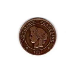 PIECE DE MONNAIE FRANCE  5 CENTIMES CERES 1897 torche PARIS