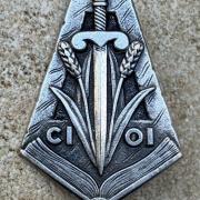 INSIGNE EMAILLE ARTILLERIE 5° R.A.C (Régiment d'Artillerie Coloniale