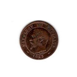 PIECE DE MONNAIE FRANCE  DEUX CENTIMES NAPOLEON III 1853 PARIS