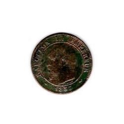 PIECE DE MONNAIE FRANCE  DEUX CENTIMES NAPOLEON III 1855 Paris