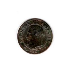 PIECE DE MONNAIE FRANCE  DEUX CENTIMES NAPOLEON III 1857 LILLE
