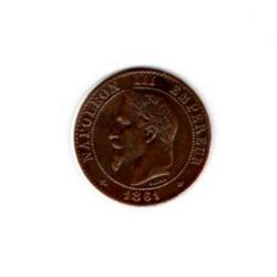 PIECE DE MONNAIE FRANCE  DEUX CENTIMES NAPOLEON III 1861 PARIS