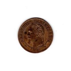 PIECE DE MONNAIE FRANCE  DEUX CENTIMES NAPOLEON III 1862 PARIS