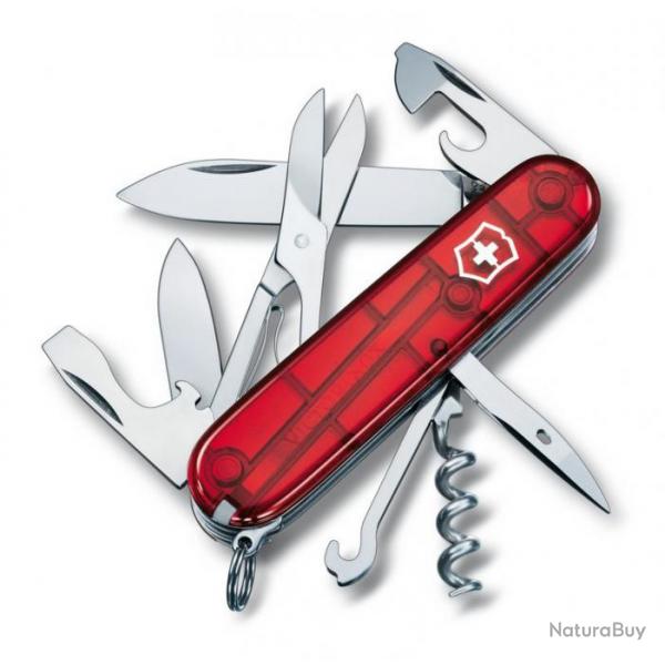 Couteau suisse Climber, Couleur rouge translucide [Victorinox]