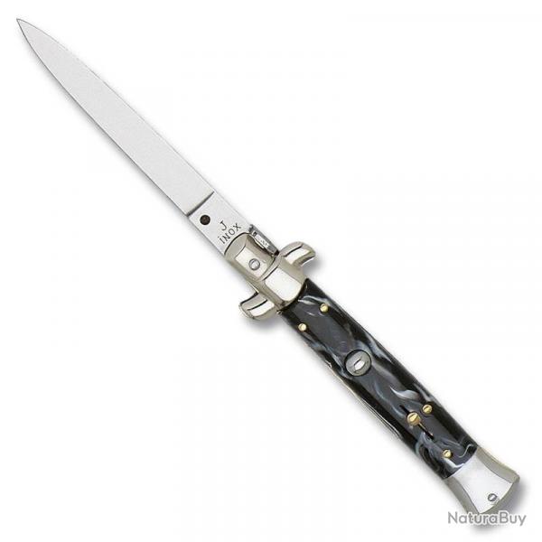 Couteau automatique  cran d'arrt faon corne, Longueur manche 18 cm