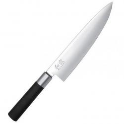 Couteau de cuisine japonais "Wasabi Black" 15cm ou 20cm, Long. lame 20 cm [Kai]